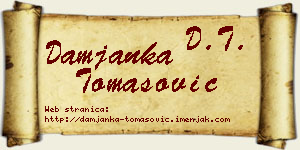 Damjanka Tomasović vizit kartica